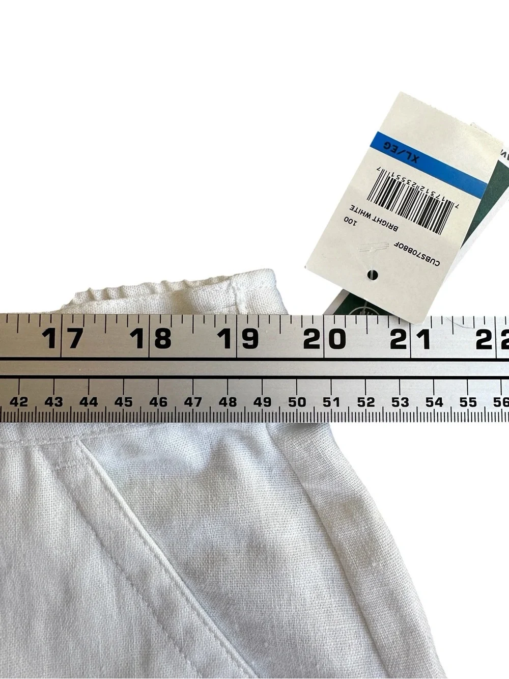 Cubavera Linen Blend White Drawstring Beach Pants XL NWT Relaxed Resort Vacation
